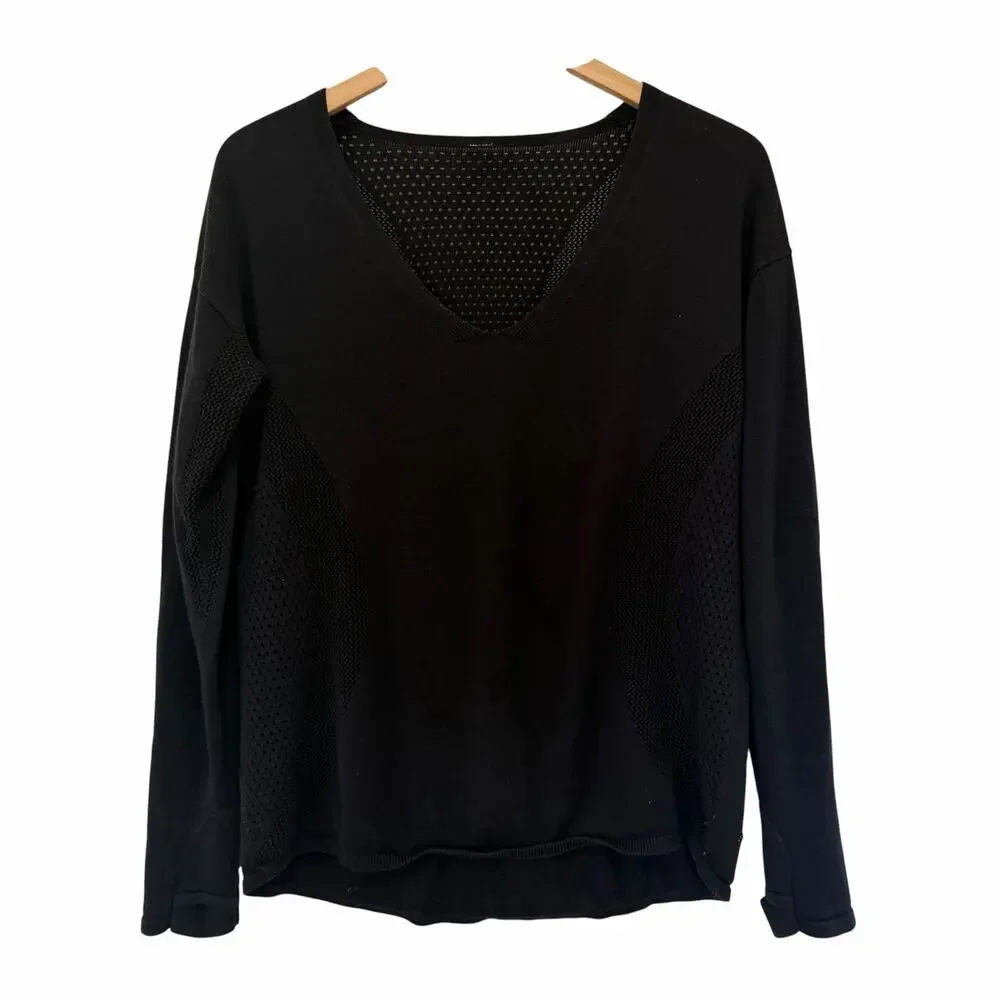 Lululemon Black Still Movement Sweater Sz M